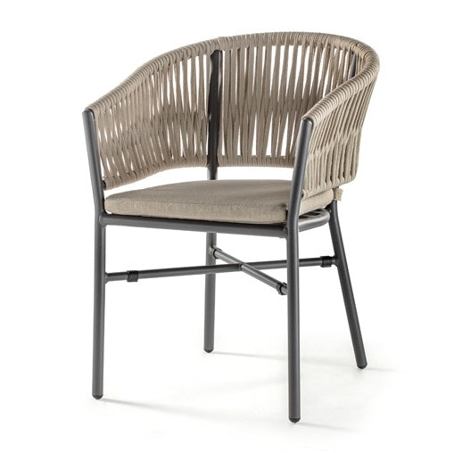 Portofino Outdoor Armchair, Aluminum, Fabric Seat