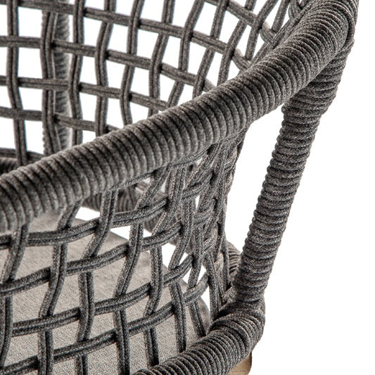 Grattoni Outdoor Stackable Armchair, Aluminum, Textilene