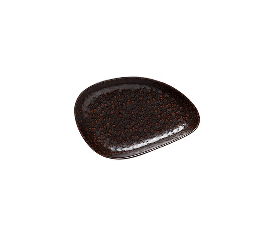 Rockzzero Snack Plate Organic Metallic Brown, 147×93 mm, Set of 6