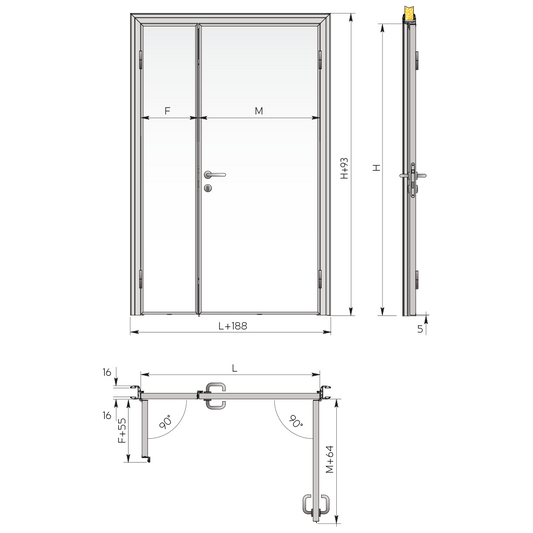 Hinged Door Refrigeration Cabinet