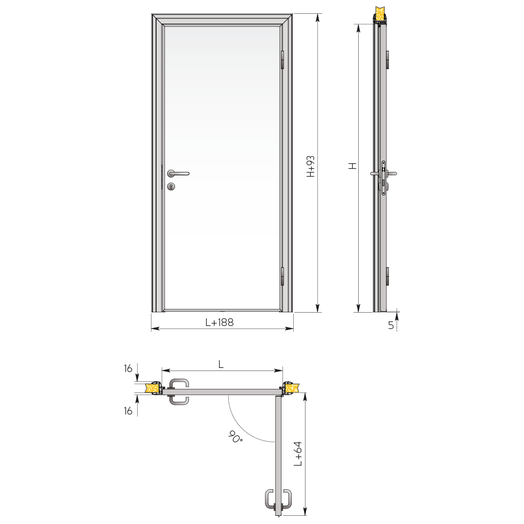 Hinged Door Refrigeration Cabinet