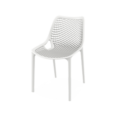 Stackable Outdoor Chair, Fiberglass-Reinforced, No Armrests