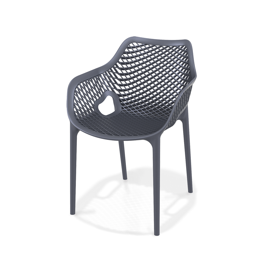 Stackable Armchair, Plastic, Indoor/Outdoor