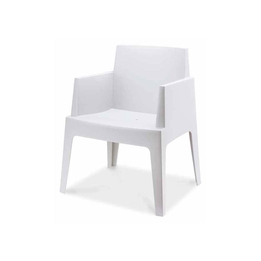 Stackable Armchair, Plastic, Outdoor-Suitable