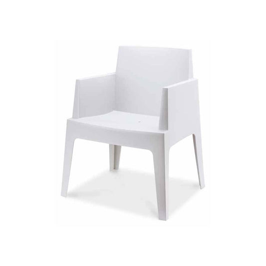 Stackable Armchair, Plastic, Outdoor-Suitable