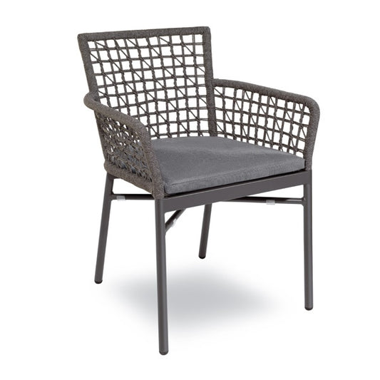 Outdoor Dining Armchair, Woven Rope, Stackable