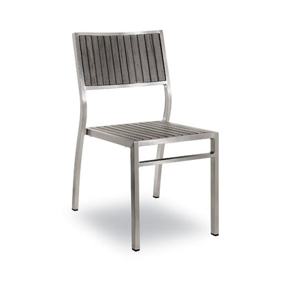 Bavaria Stackable Dining Chair, Aluminum, Tech-no Wood