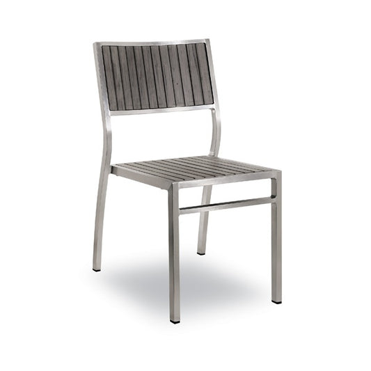 Contral Bavaria Stackable Dining Chair, Aluminum, Tech-no Wood