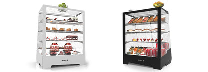 Refrigerated Countertop Showcase, 3 Glass Shelves, LED