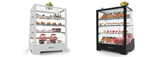 Refrigerated Countertop Showcase, 3 Glass Shelves, LED