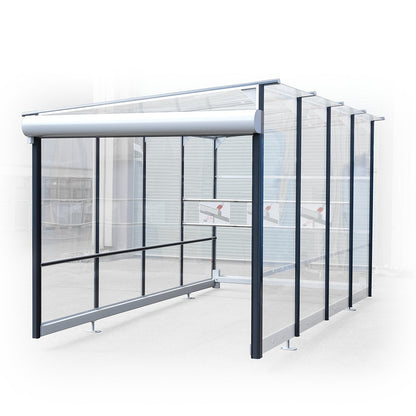 Sigma Pitched Roof Trolley Shelter, 3 Rows