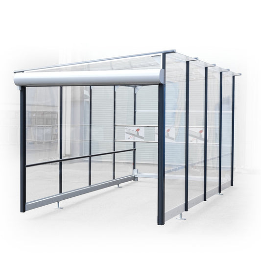 Sigma Pitched Roof Trolley Shelter, 3 Rows