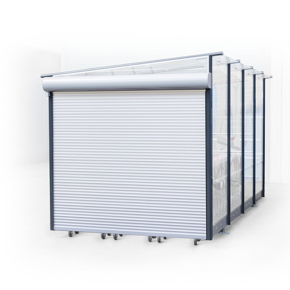 Sigma Pitched Roof Trolley Shelter, 3 Rows