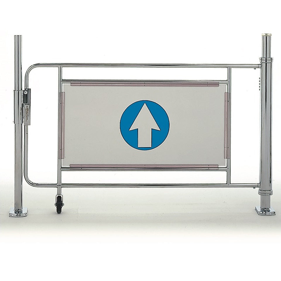 Mechanical Pallet Passage Gate, Steel, Chrome