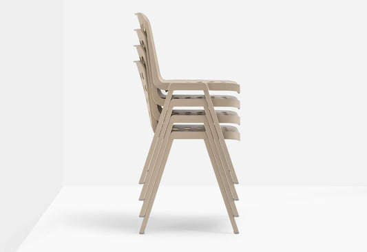 Pedrali Stackable Chair Koi-Booki 370, Aluminium, Stacks 20