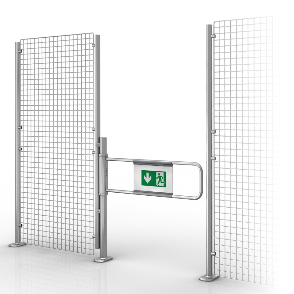 Swing Exit Gate, Anti-Panic, Chrome Steel