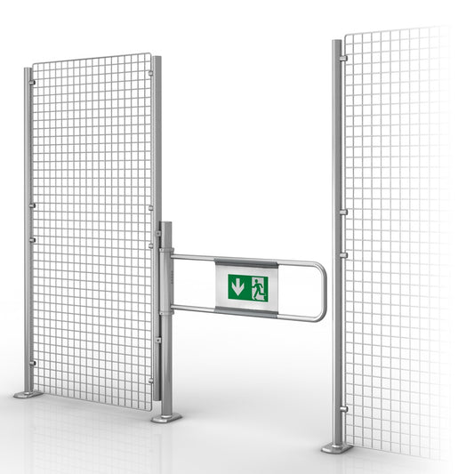 Swing Exit Gate, Anti-Panic, Chrome Steel