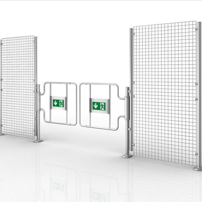 Swing Exit Gate, Anti-Panic, Chrome Steel