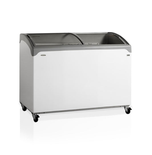 Curved Glass Lid Chest Freezer, 298 L, -24/-14°C