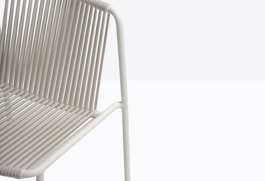 Pedrali Outdoor Stackable Chair Tribeca 3660, Steel, Woven PVC