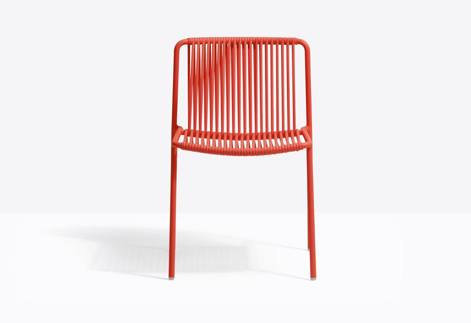 Tribeca Outdoor Stackable Chair, Steel, Woven PVC