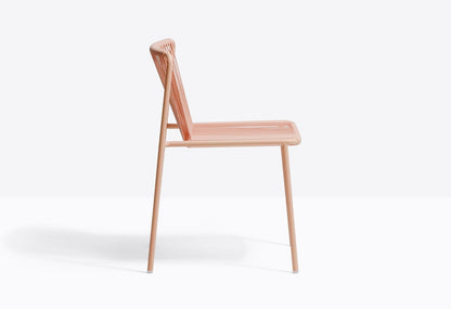 Tribeca Outdoor Stackable Chair, Steel, Woven PVC