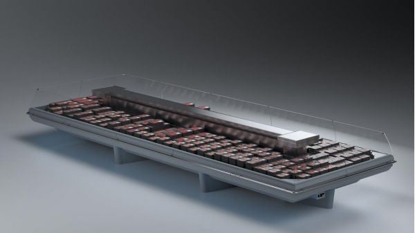 Open Refrigerated Island Display, -1/+7°C, Remote