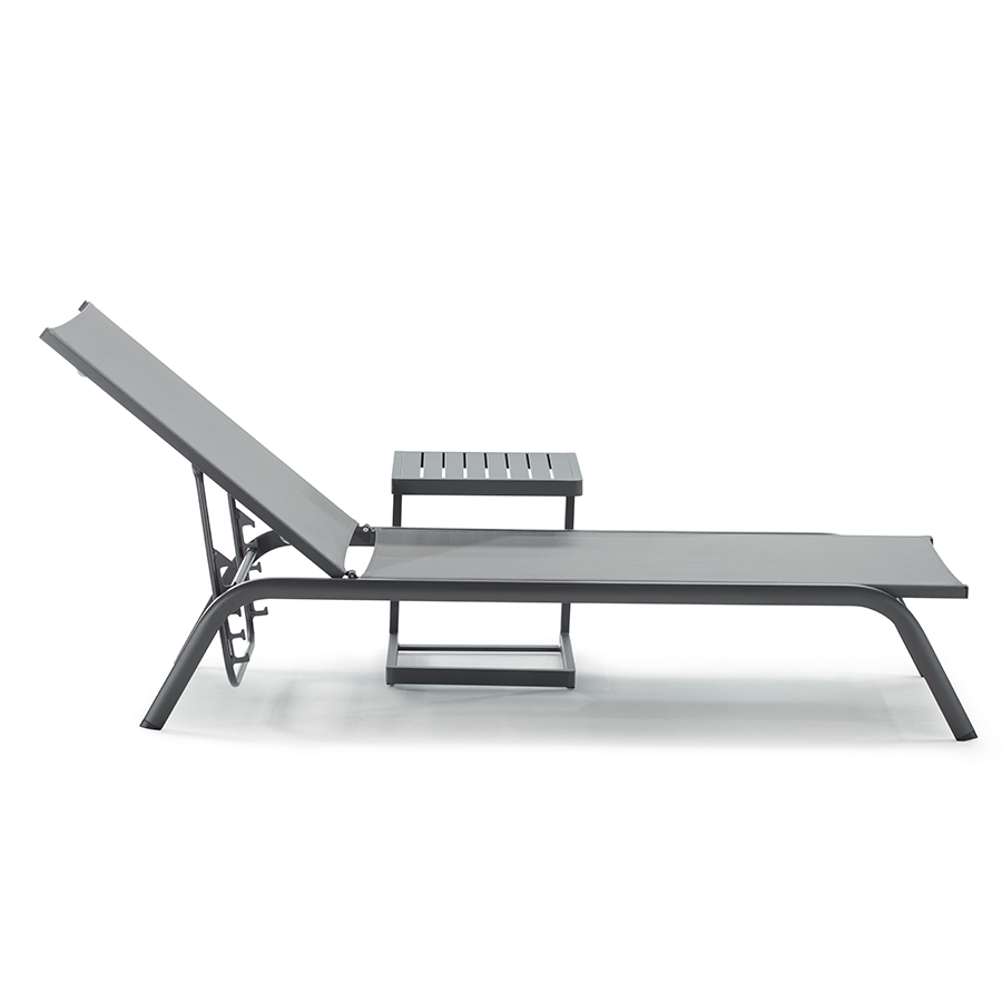 Stackable Sunbed, Aluminium, Adjustable Backrest