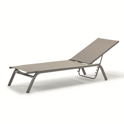 Stackable Sunbed, Aluminium, Adjustable Backrest
