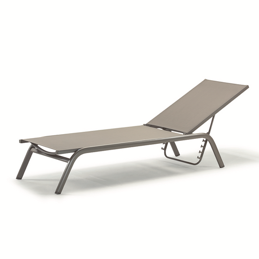 Stackable Sunbed, Aluminium, Adjustable Backrest