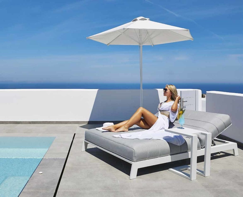 Double Sunbed, Aluminum, Sunbrella®, 1440×2030 mm