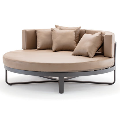 Capri Outdoor Daybed, Aluminum, Leather
