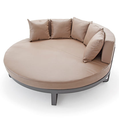 Capri Outdoor Daybed, Aluminum, Leather