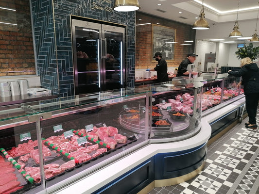 Admiral Serve-Over Counter, LED, Panoramic Glass