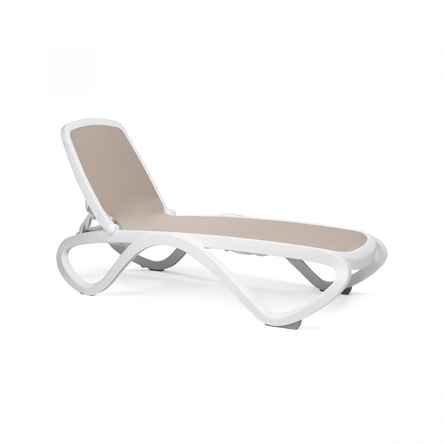 Omega Sun Lounger, Stackable, 4-Position Backrest