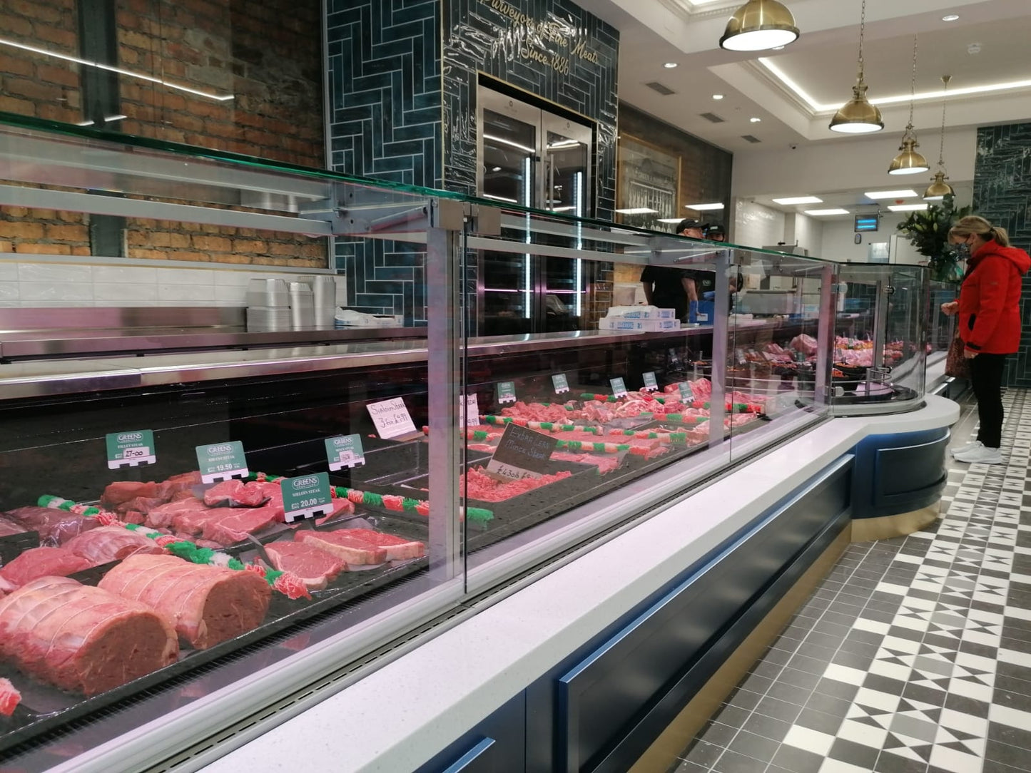 Admiral Serve-Over Counter, LED, Panoramic Glass