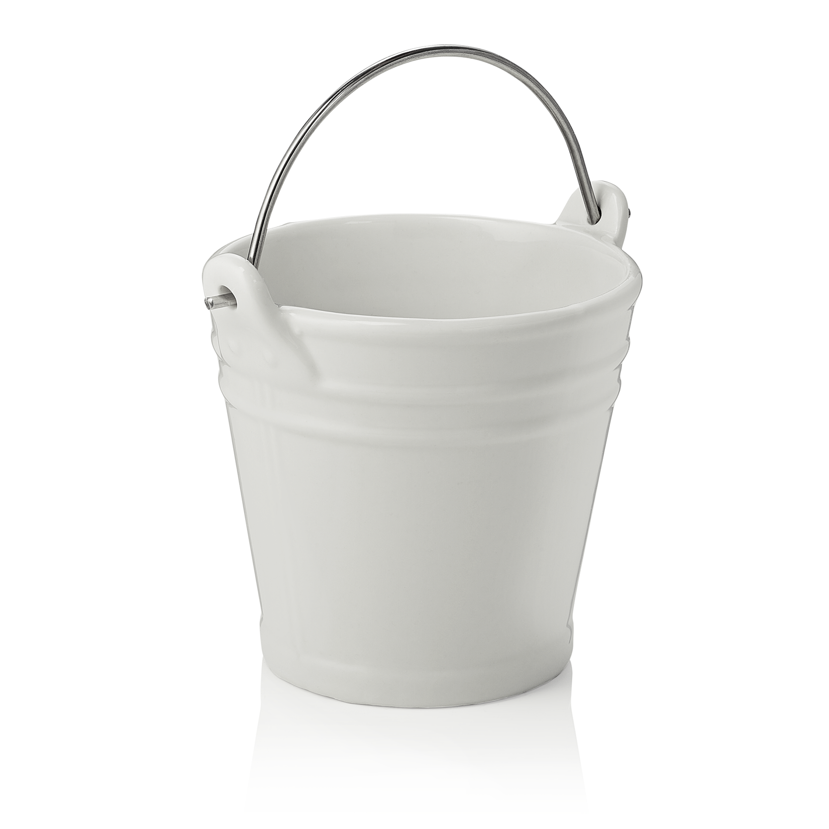 Was Table Waste Bin, Porcelain and Stainless Steel, Ø105 mm