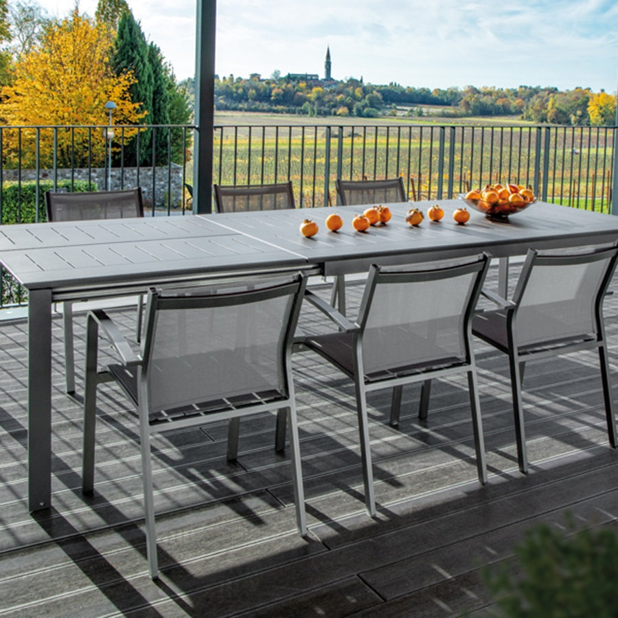 Extendable Aluminium Table, 160–240 × 100 cm