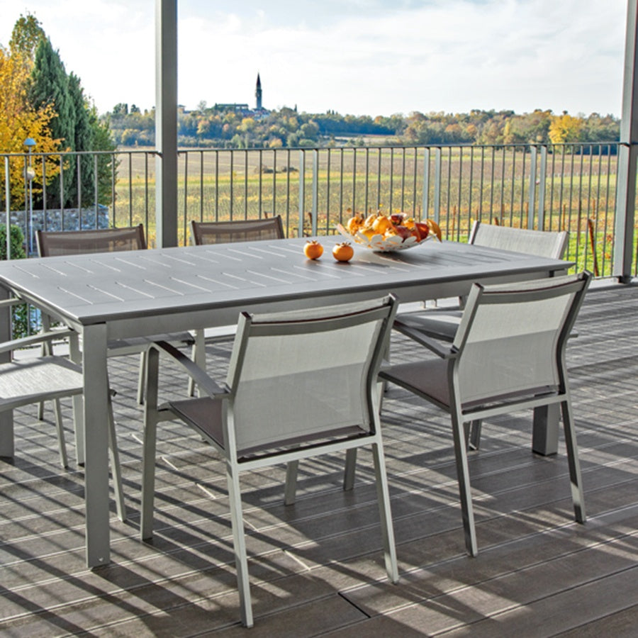 Extendable Aluminium Table, 160–240 × 100 cm