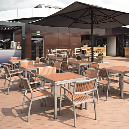 Bavaria Outdoor Square Table, 80×80 cm, Anthracite