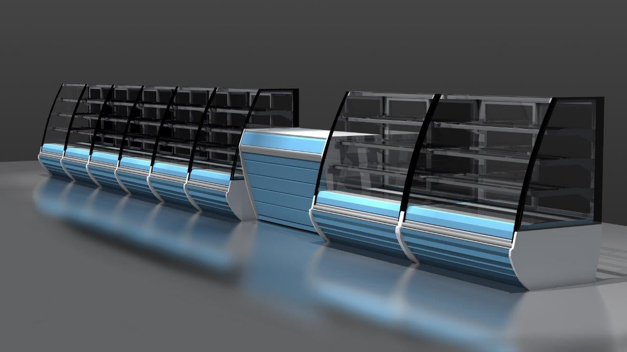 Linda Curved Glass Patisserie Serve-Over Counter