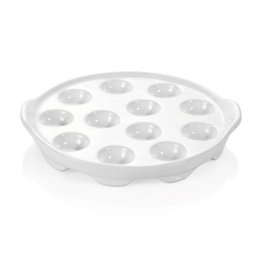 Was Snail Dish with Flap Handles for 12 Snails, Ø200 mm, Set of 6
