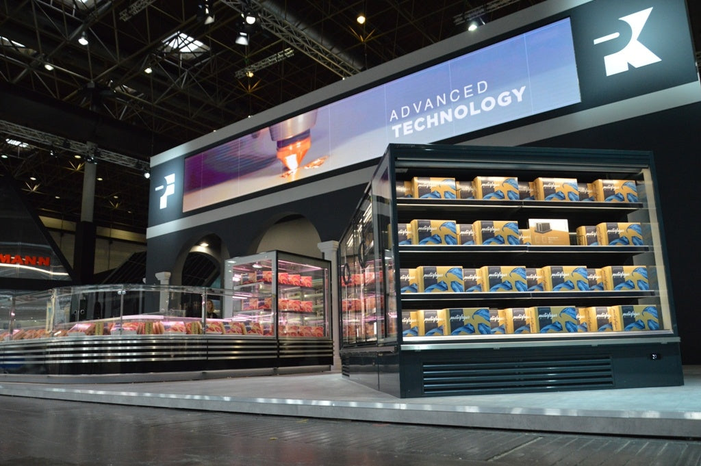 Semi-Vertical Multideck Display Cabinet, Glass Doors, 1650mm