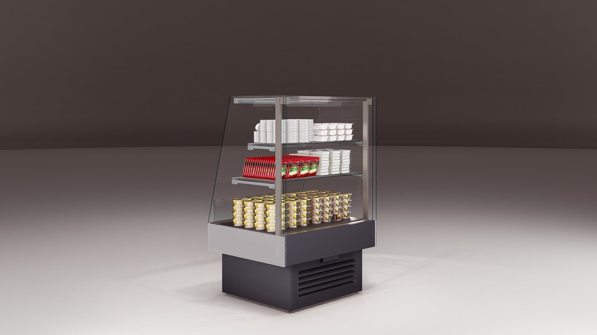 Open Semi-Vertical Refrigerated Display
