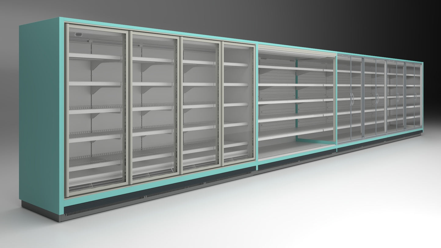 Torino Overview Frozen Multideck Cabinet, Remote