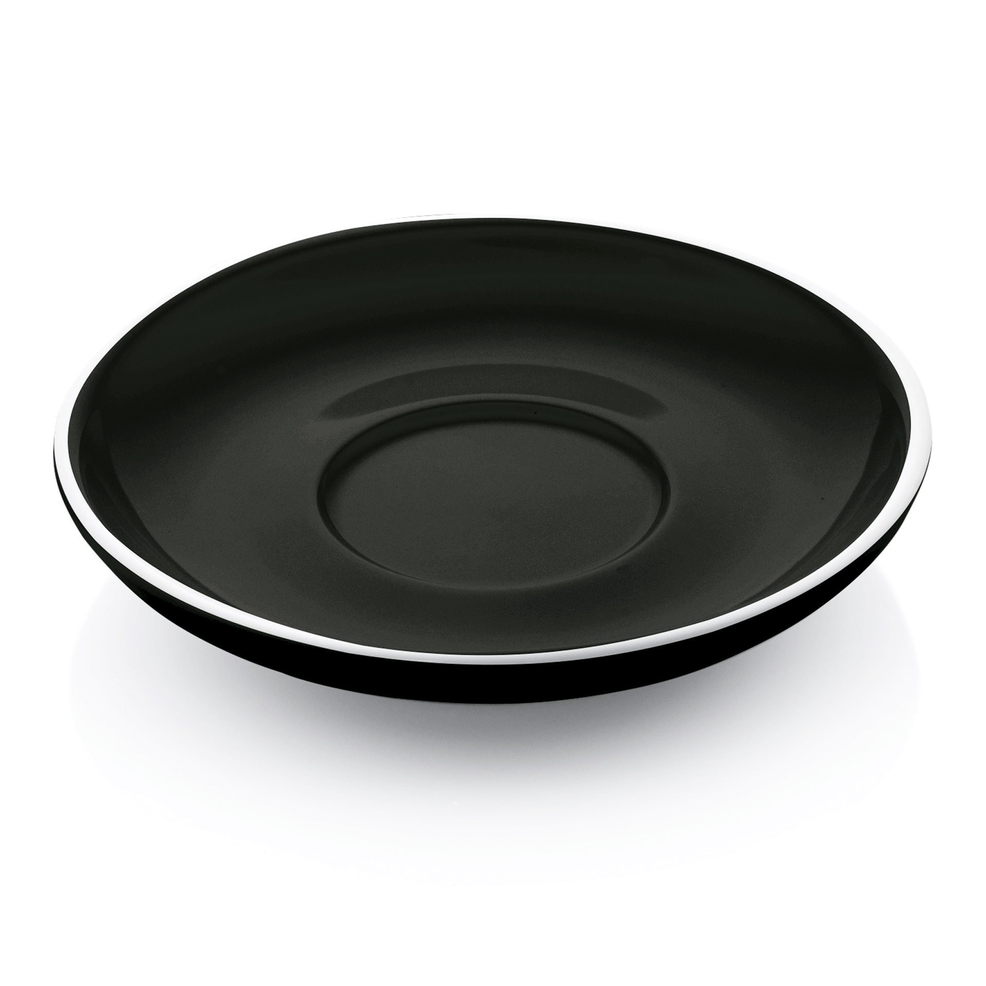 Was Cappuccino Saucer Set Italia Black, Ø155 mm, Set of 6