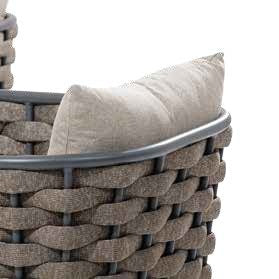 Grattoni Nizza Outdoor Lounge Set, 4-Piece, Aluminium & Rope