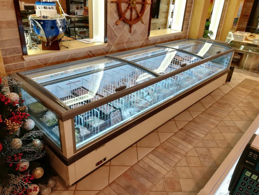Closed Refrigerated Island, Frozen Food Display
