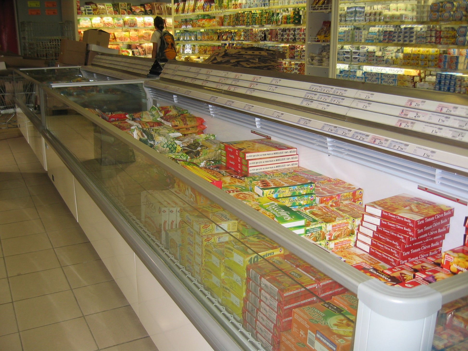 Closed Refrigerated Island, Frozen Food Display