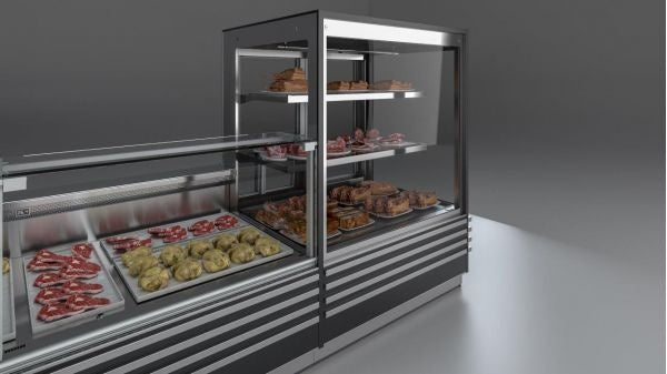 Admiral Tower Display Unit, 180 cm, 2 Glass Shelves